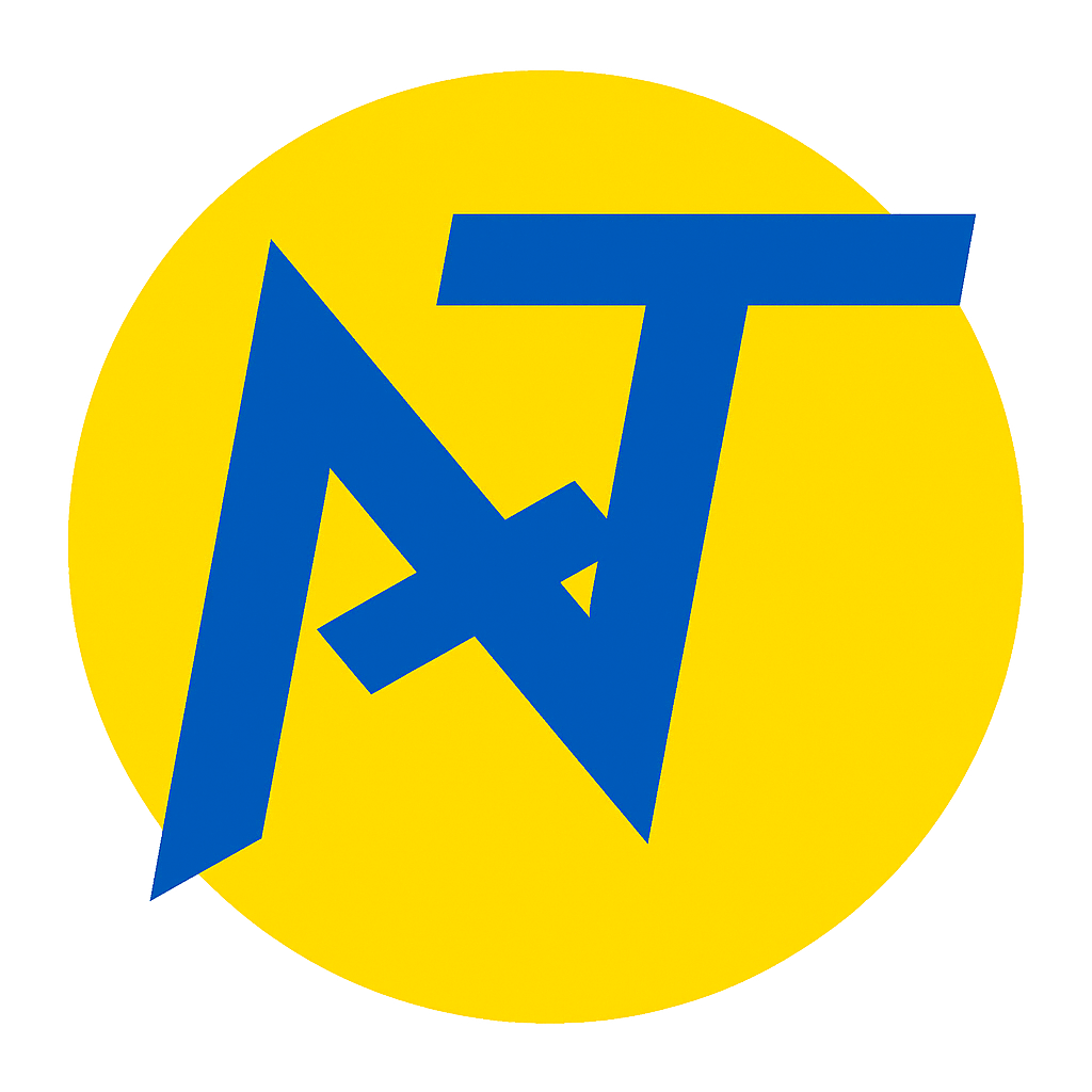 Neo Ace Tennis Logo Neo Ace Tennis logo featuring a bold blue NAT monogram inside a neon yellow circle